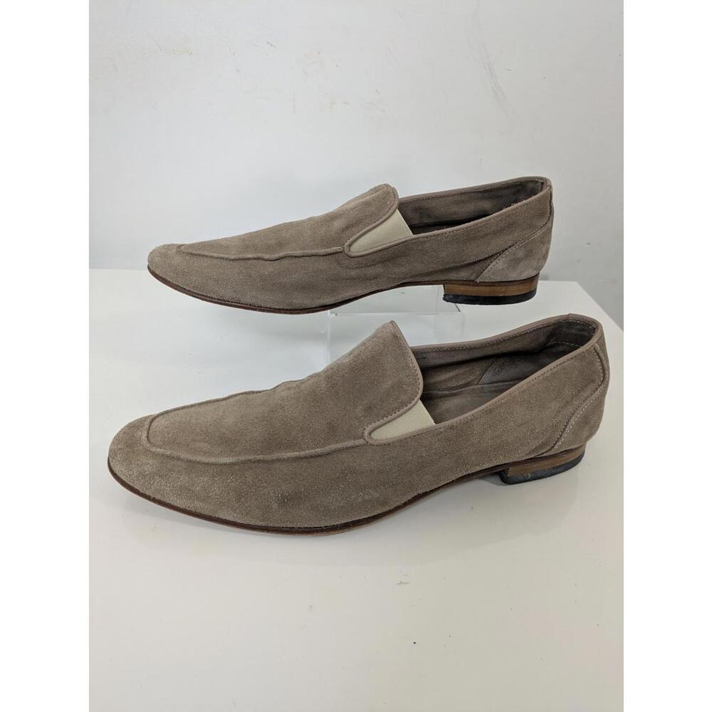 Vero Cuoio Beige Suede Slip On Loafers Size 43 Quiet Luxury Business Casual